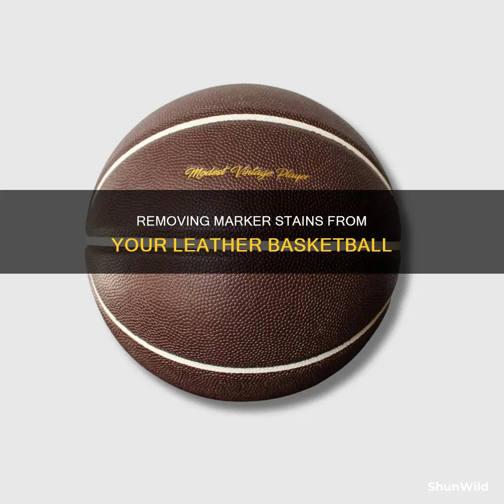 how to remove permanent marker from a leather basketball