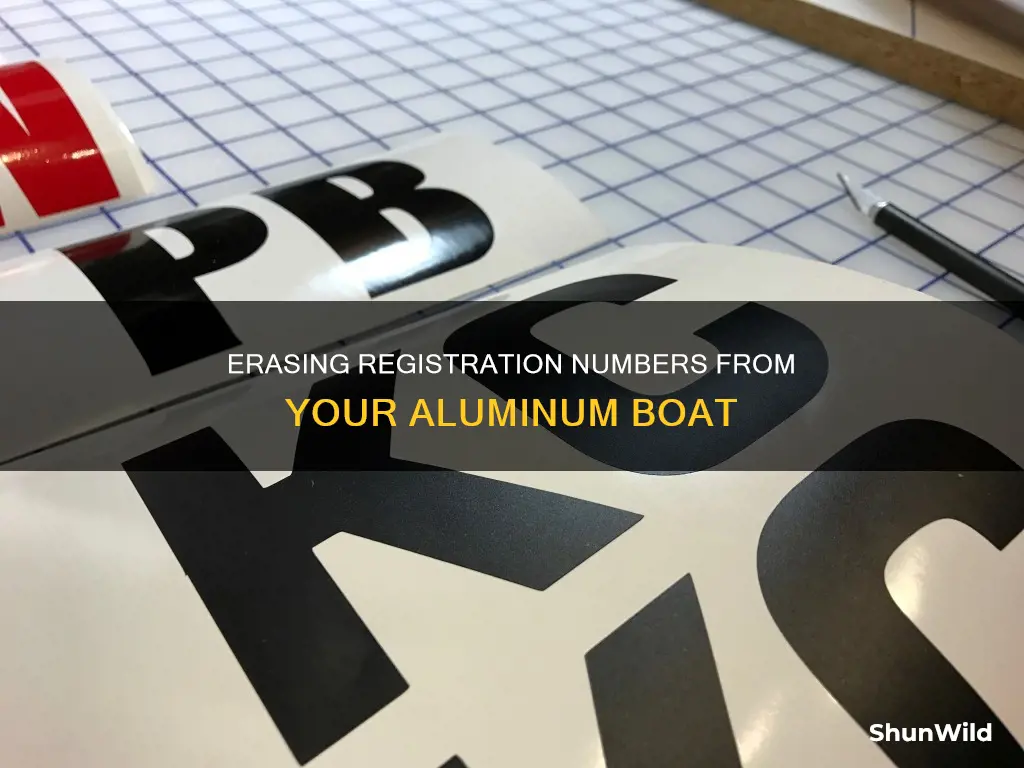 how to remove registration numbers from aluminum boat