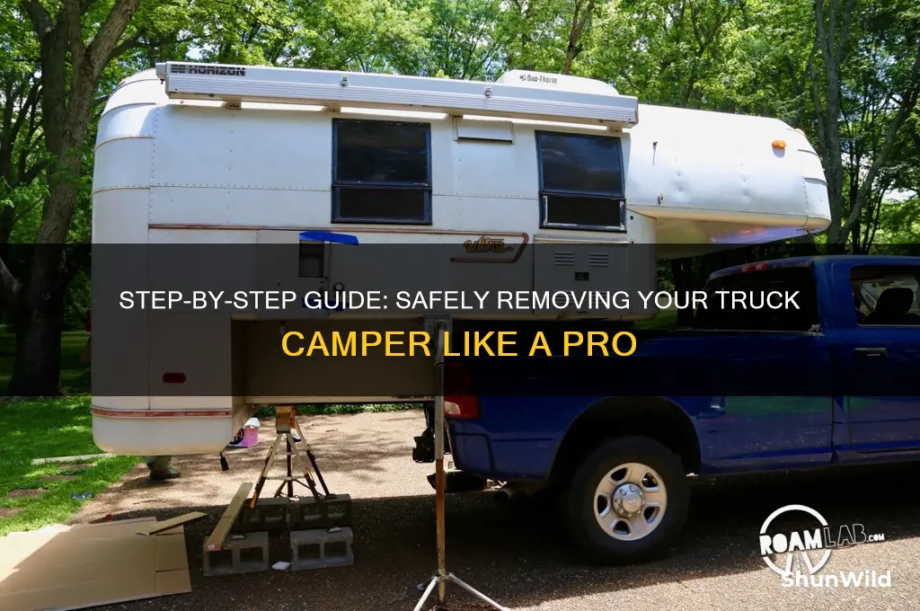 how to remove truck camper