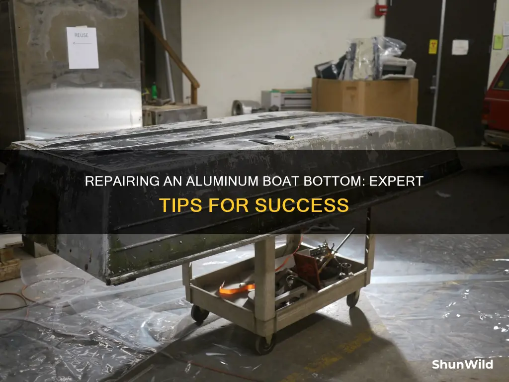 how to repair a 17 ft aluminum boat bottom