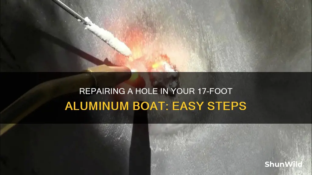 how to repair a 17 ft aluminum boat hole