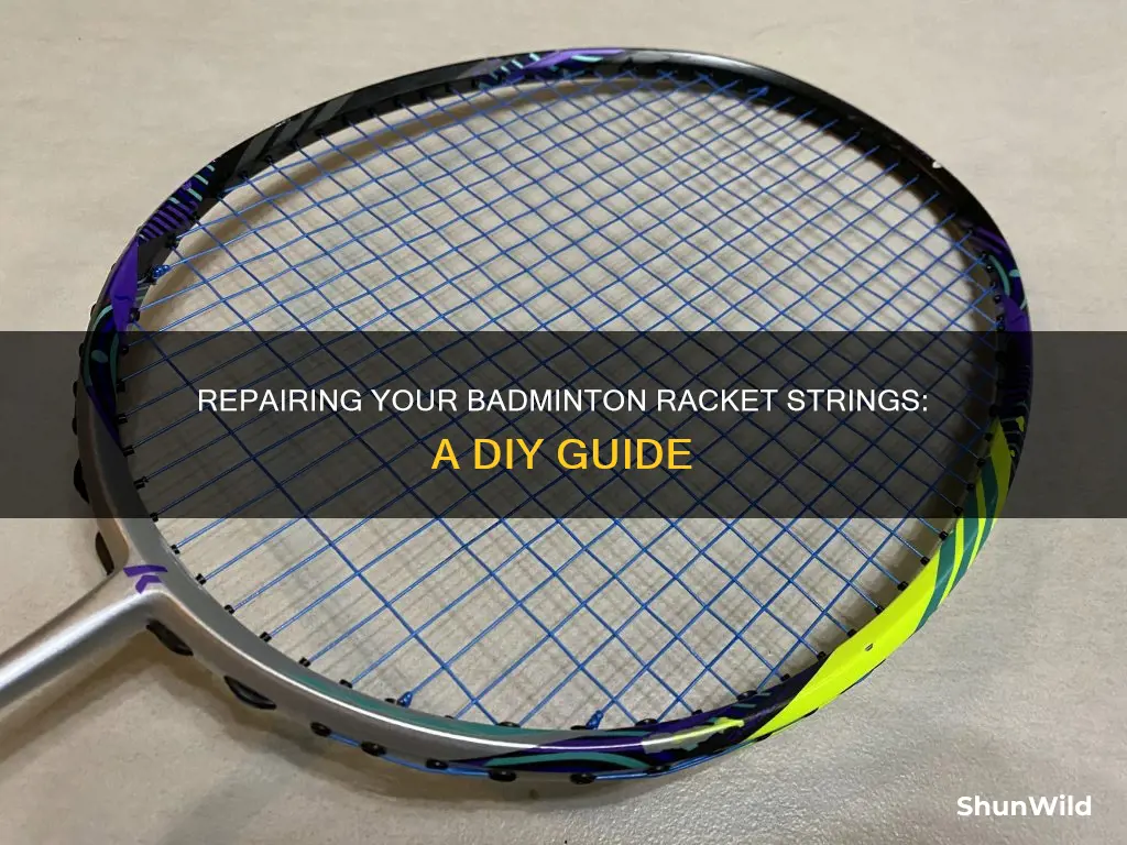 how to repair badminton racket string at home