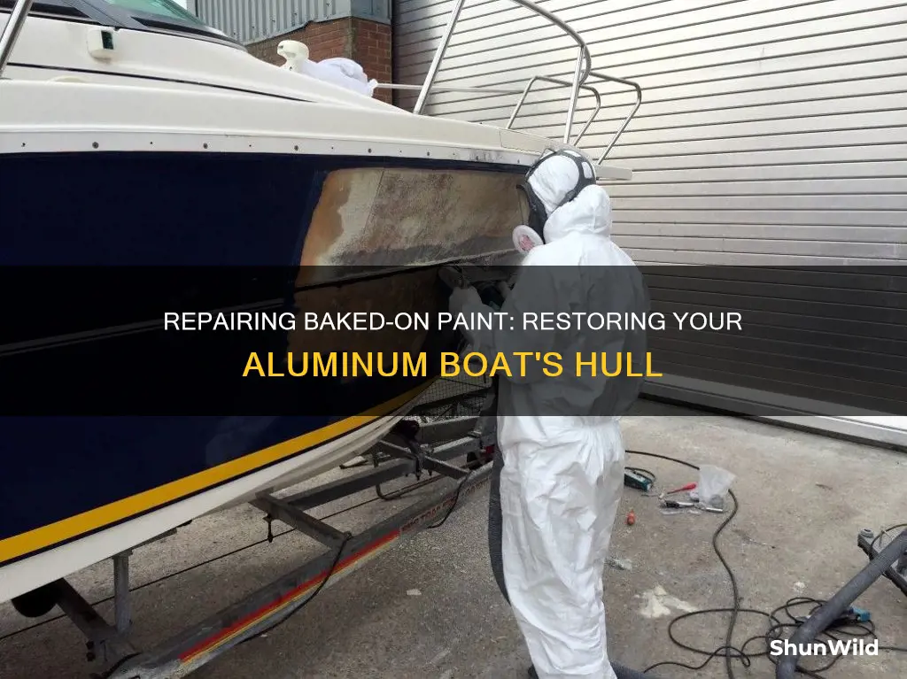 how to repair baked-on paint on aluminum boat hull