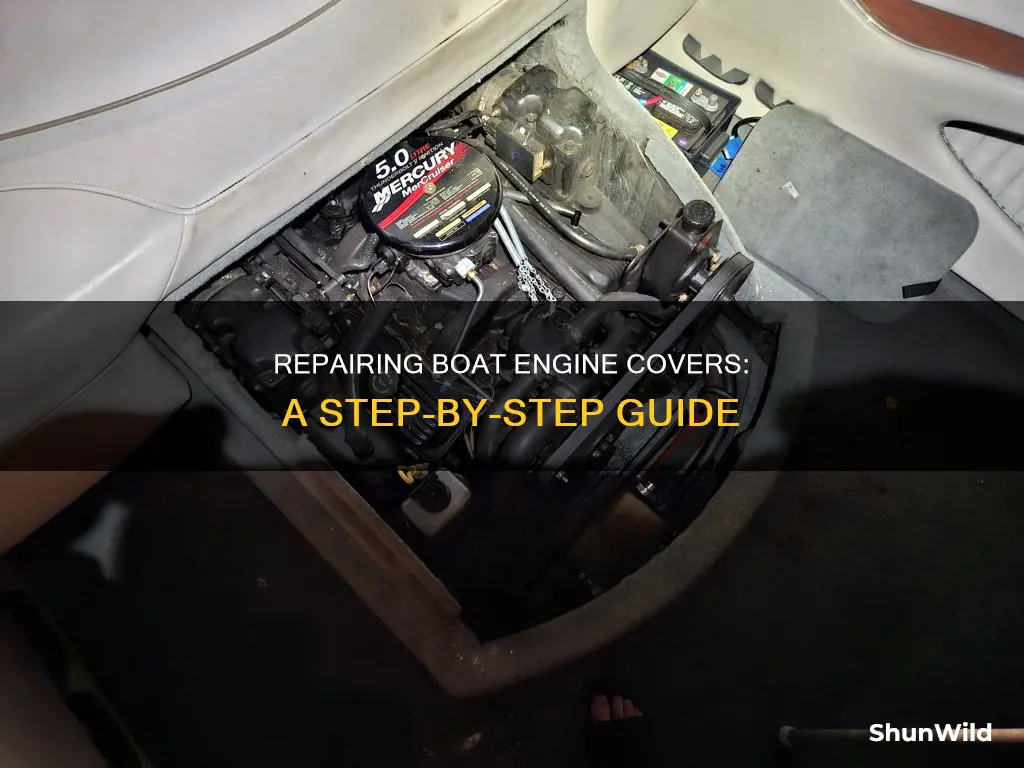 how to repair boat engine cover