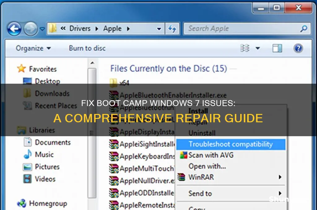 how to repair boot camp windows 7