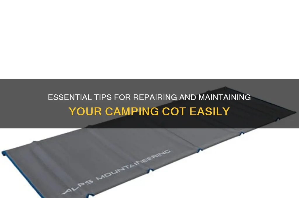 how to repair camping cots