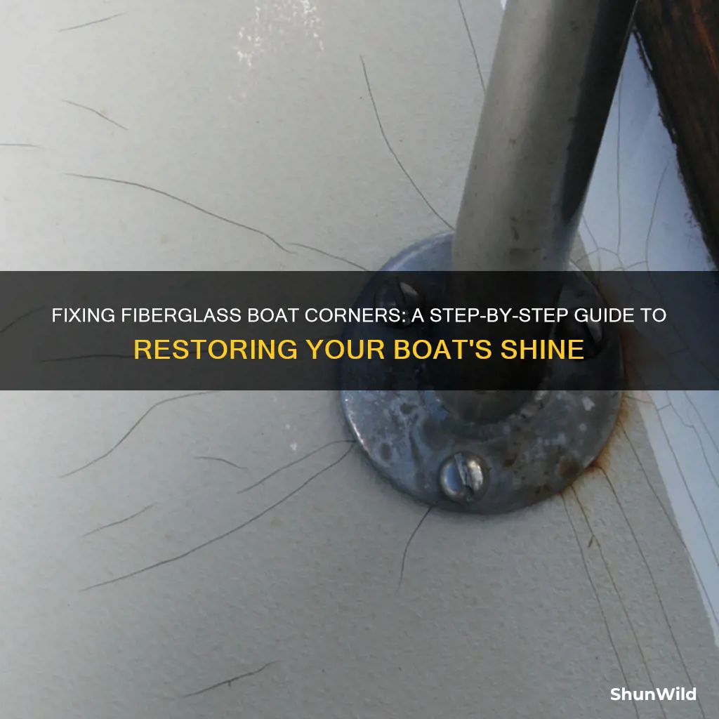 how to repair fiberglass corner of boat