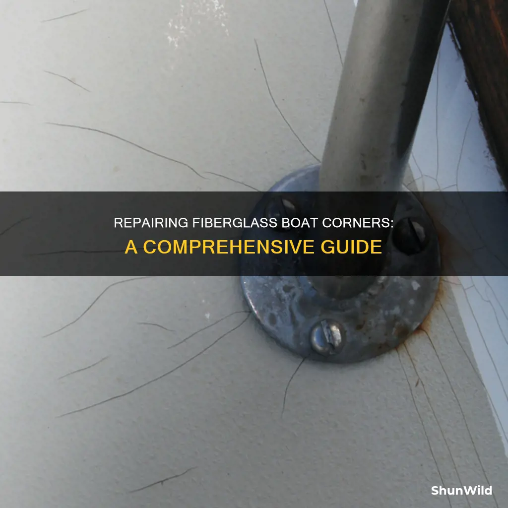 how to repair fiberglass corner of boat