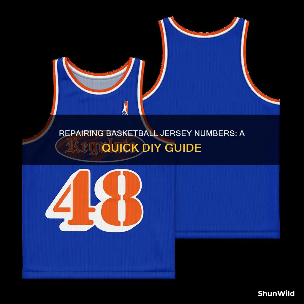 how to repair numbers on basketball jersey