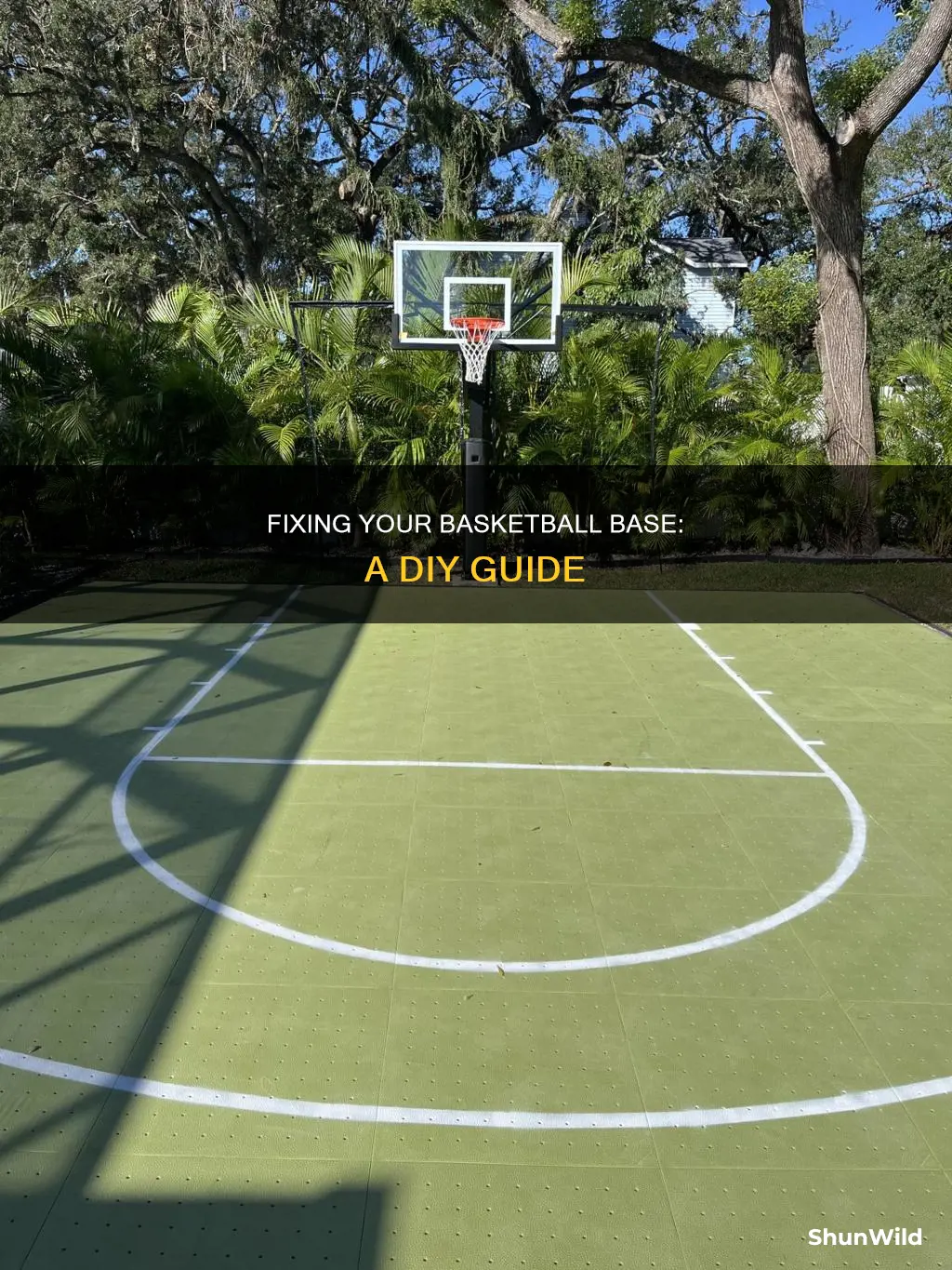 how to repair plastic basketball base