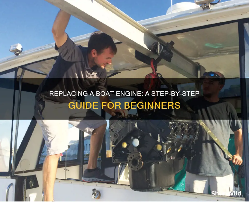 how to replace a boat engine