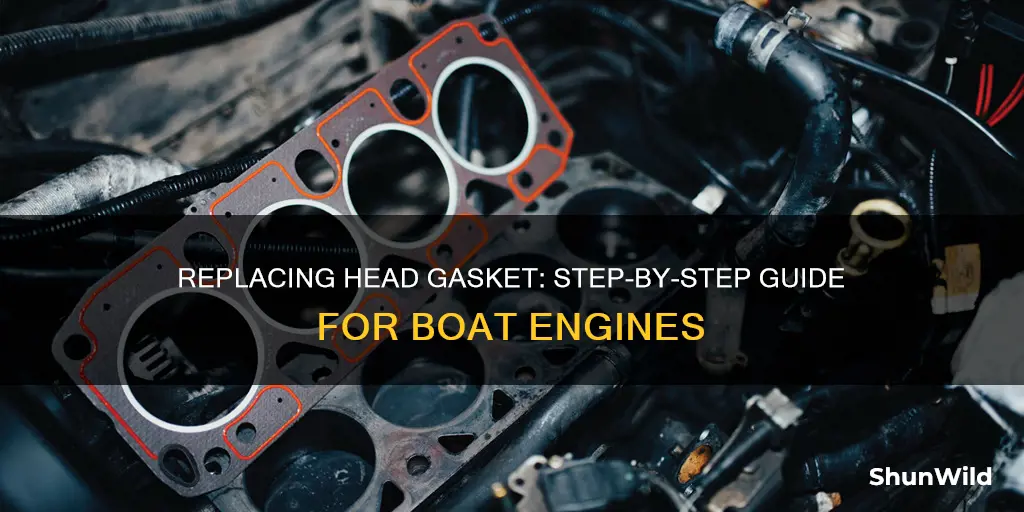 how to replace a head gasket in a boat engine