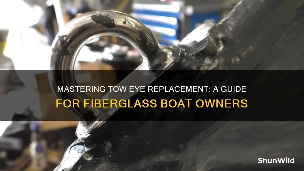 how to replace tow eye on fiberglass boat