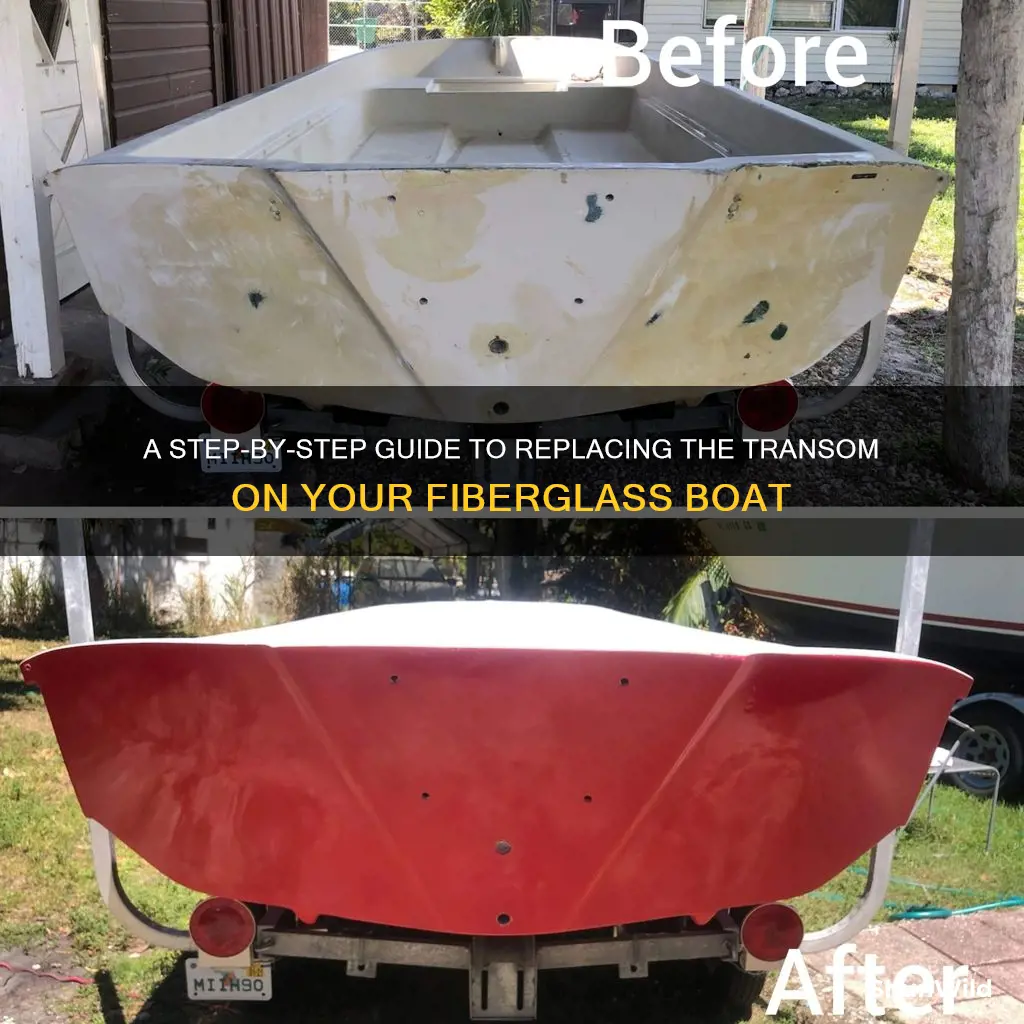 how to replace transom on fiberglass boat