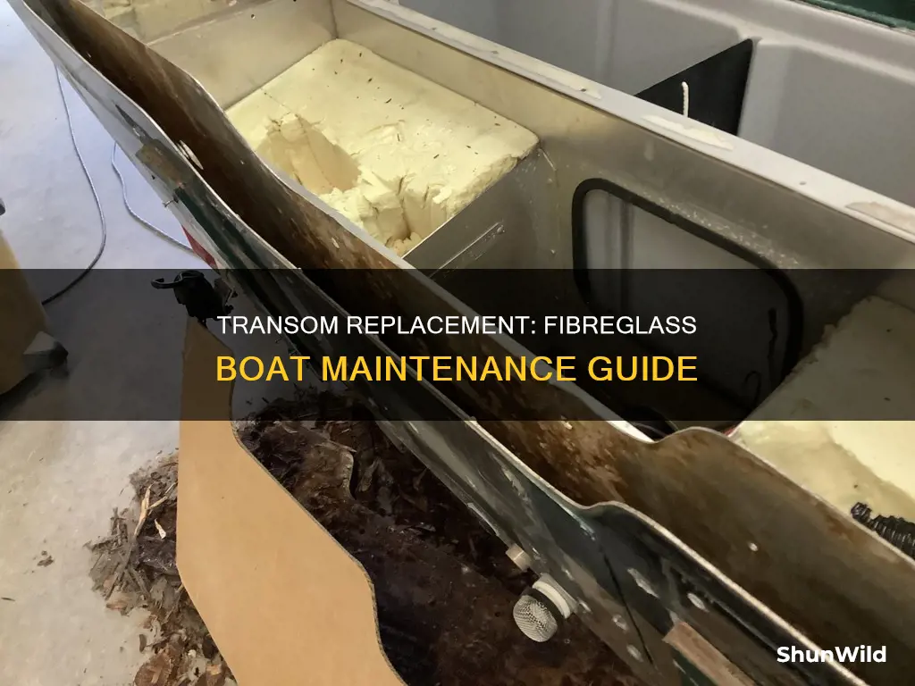 how to replace transom on fiberglass boat