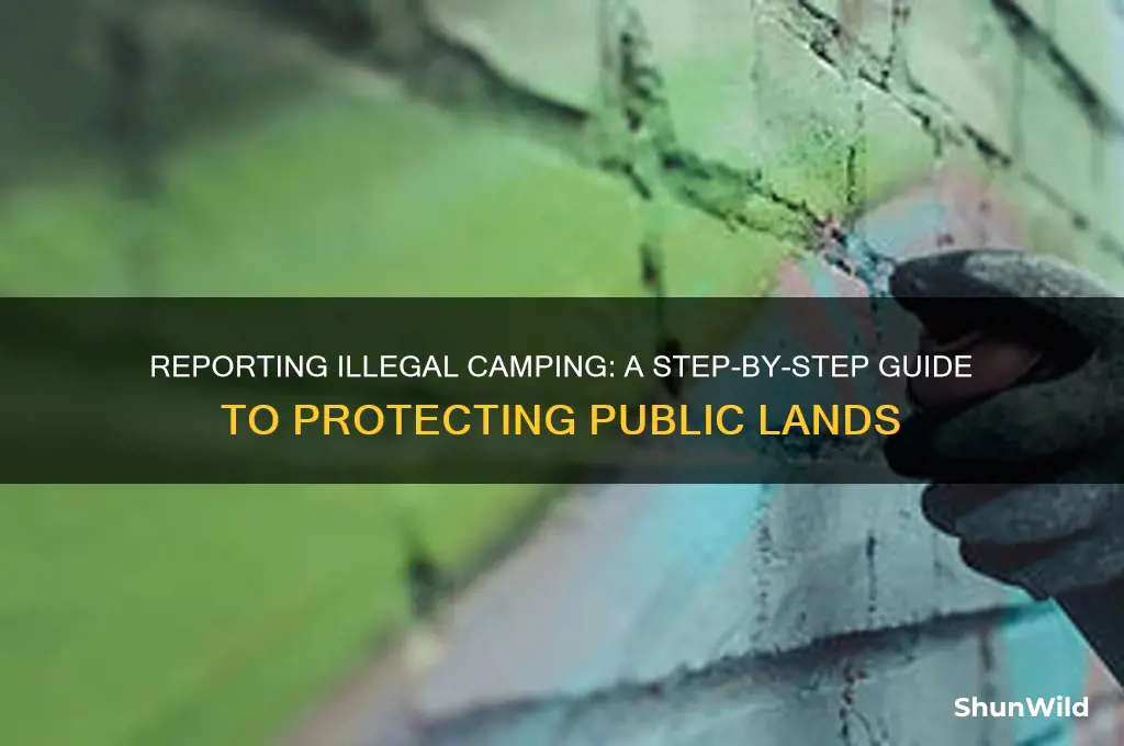 how to report illegal camping