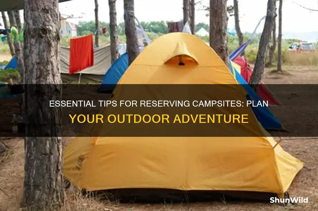 how to reserve camp sites