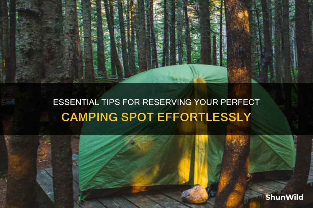 how to reserve camping