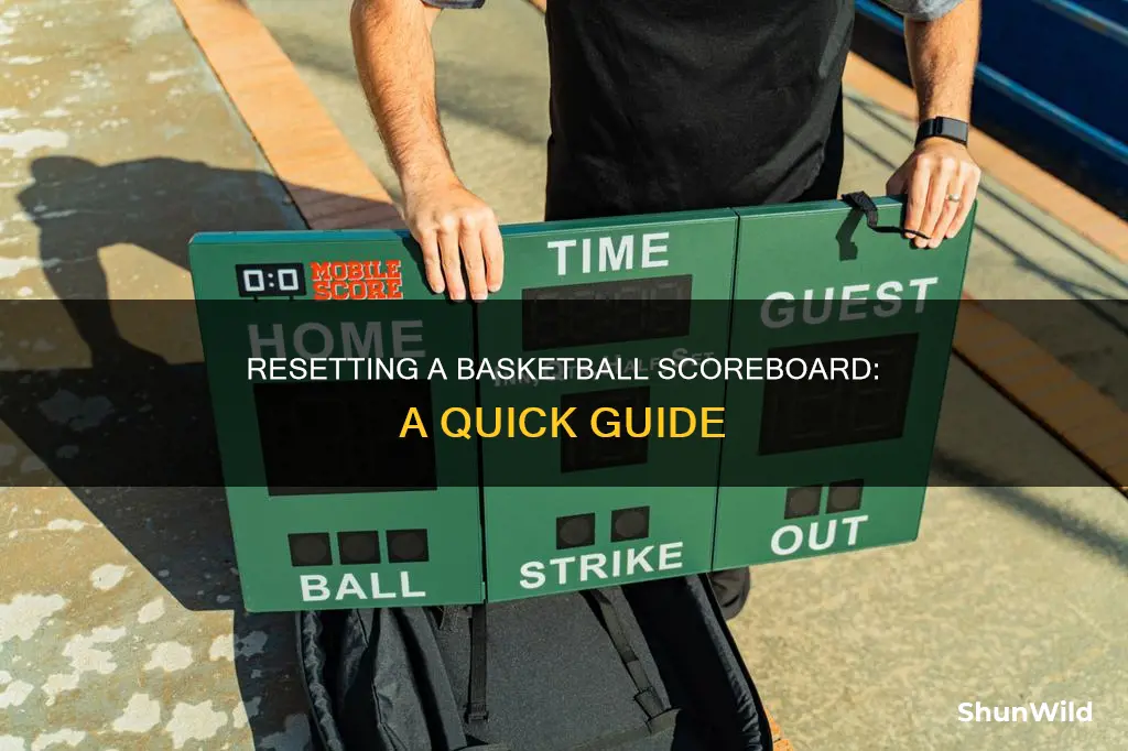how to reset basketball scoreboard