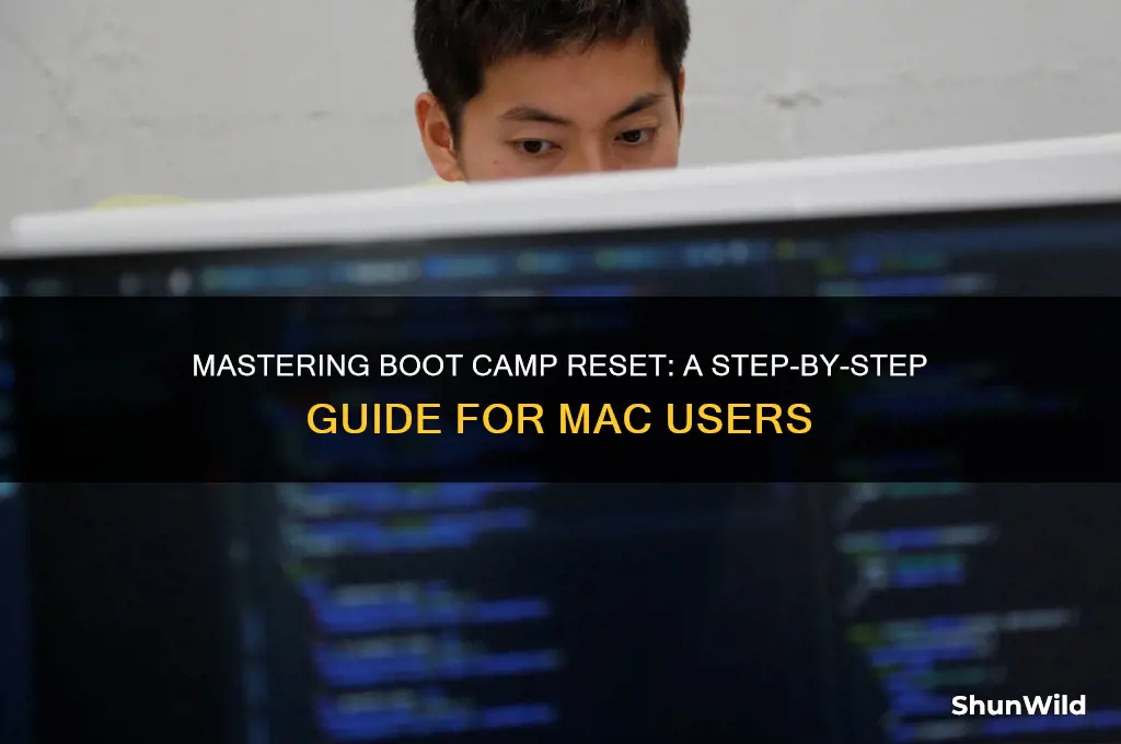 how to reset boot camp assistant