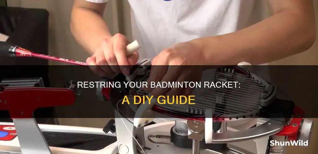 how to restring a badminton racket by hand
