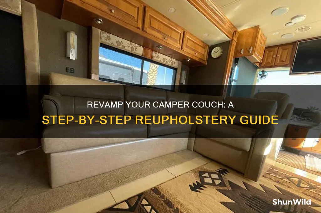 how to reupholster camper couch