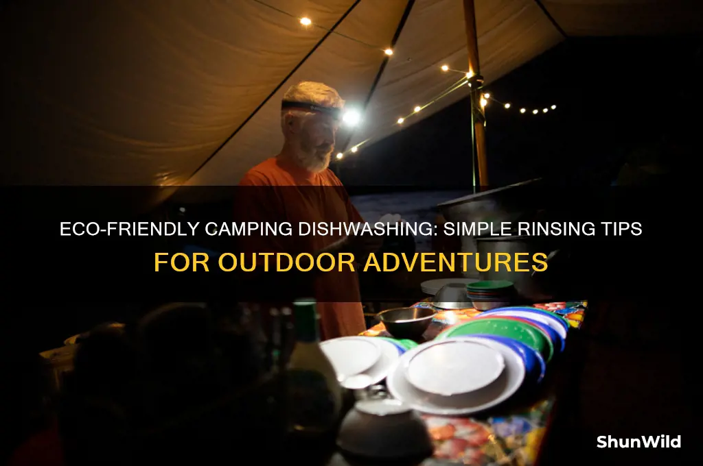 how to rinse dishes camping
