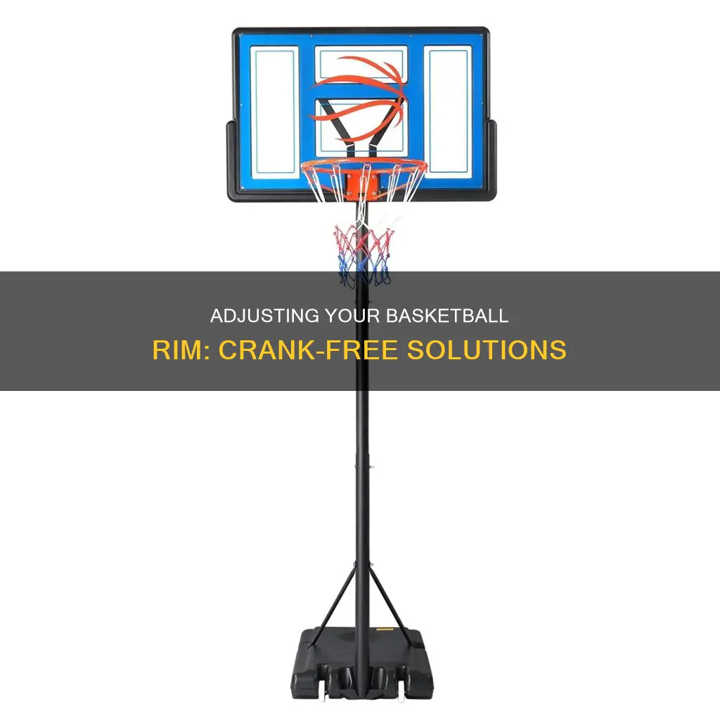 how to rise basketball rim with missing crank