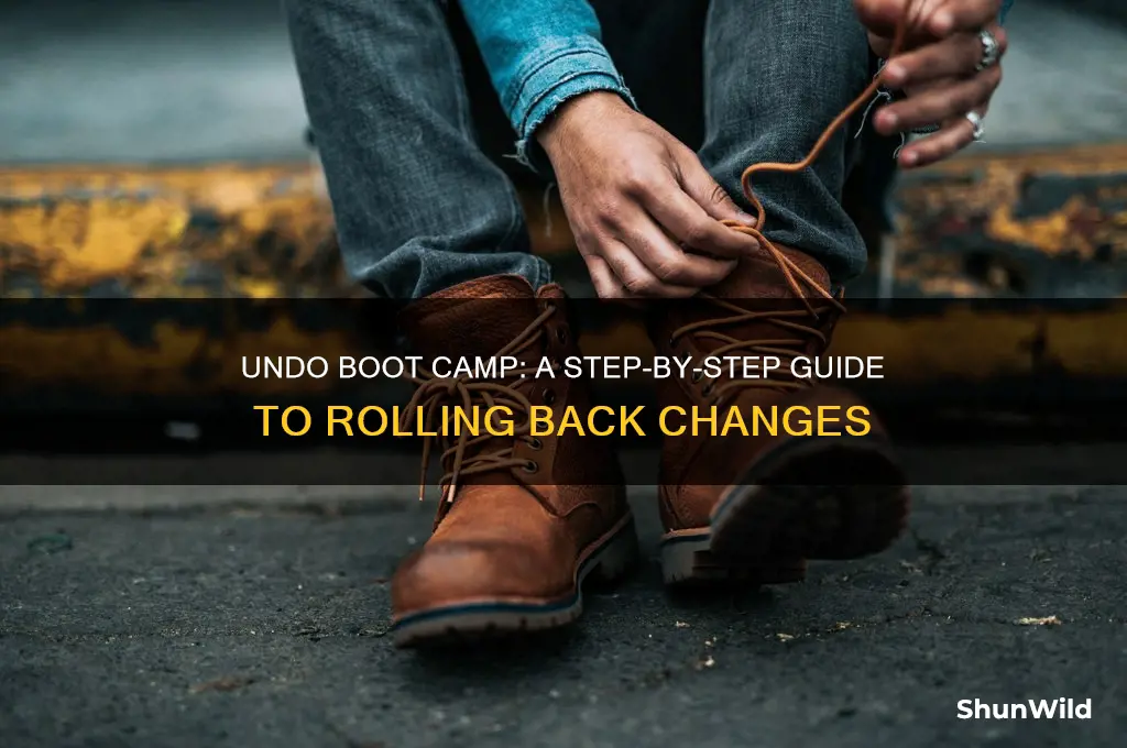 how to roll back boot camp changes
