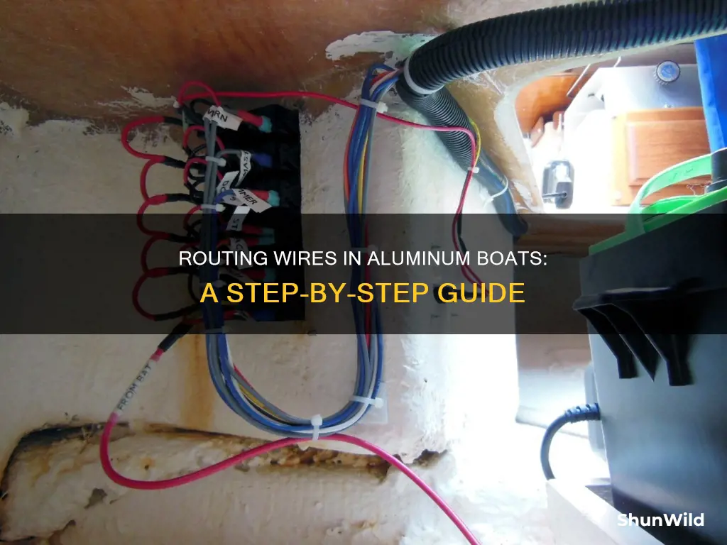 how to route wires along top of aluminum boat