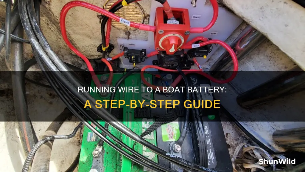 how to run wire boat battery