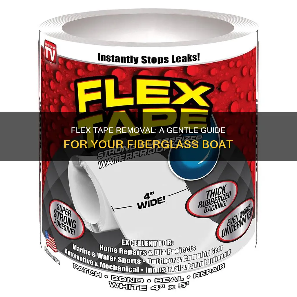 how to safely remove flex tape from fiberglass boat