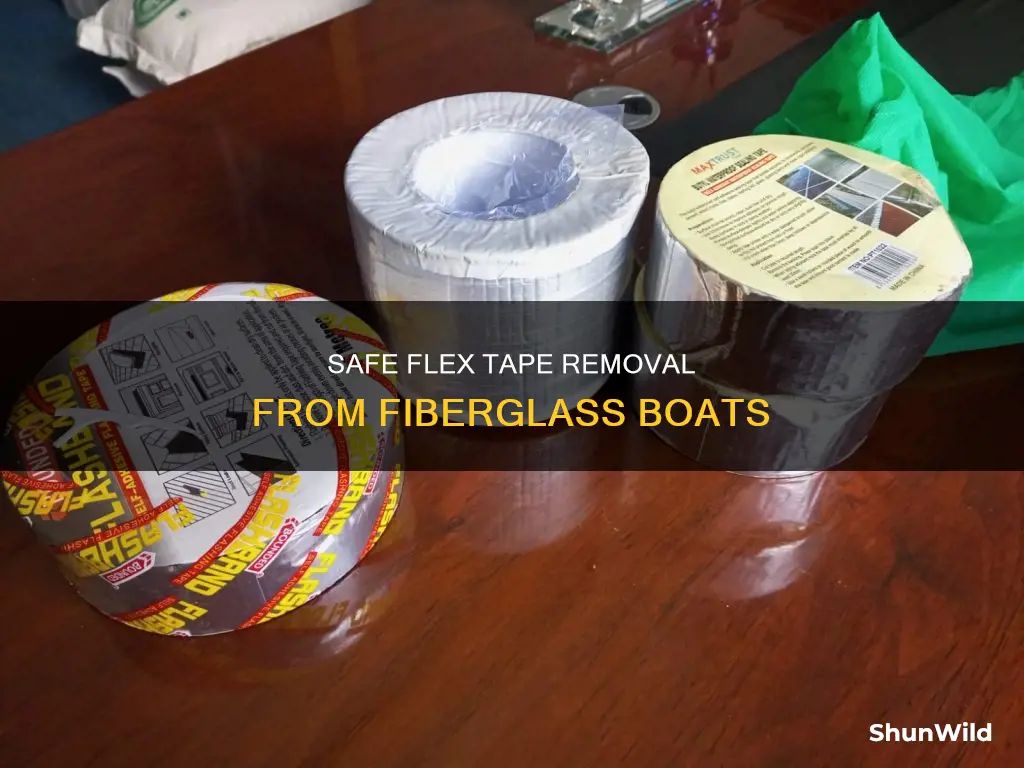 how to safely remove flex tape from fiberglass boat