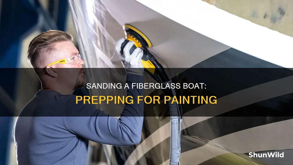 how to sand down a fiberglass boat for painting