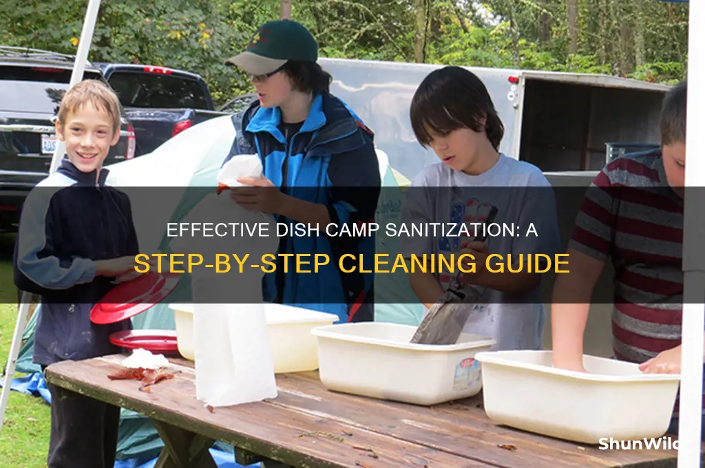 how to sanitize dish camp