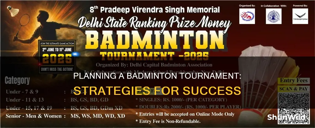how to schedule a badminton tournament