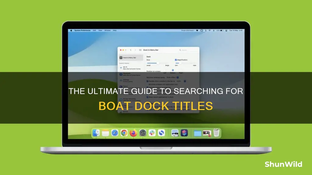 how to search for boat dock titles