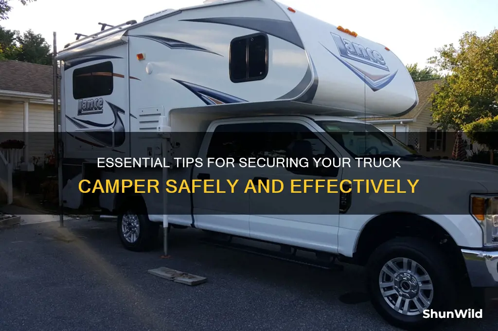 how to secure truck camper