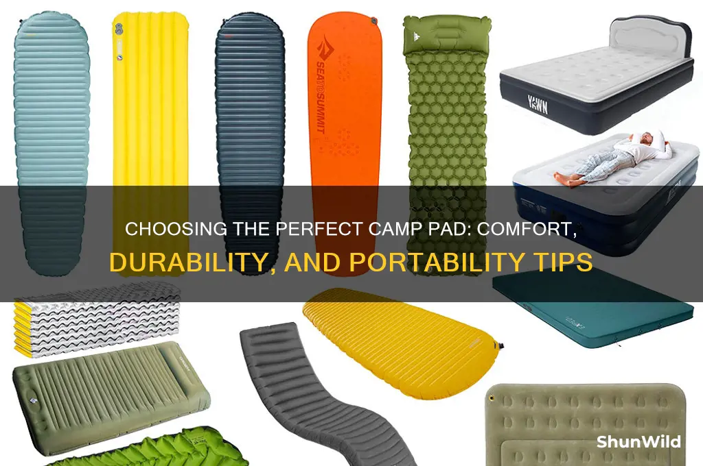 how to select camp pads