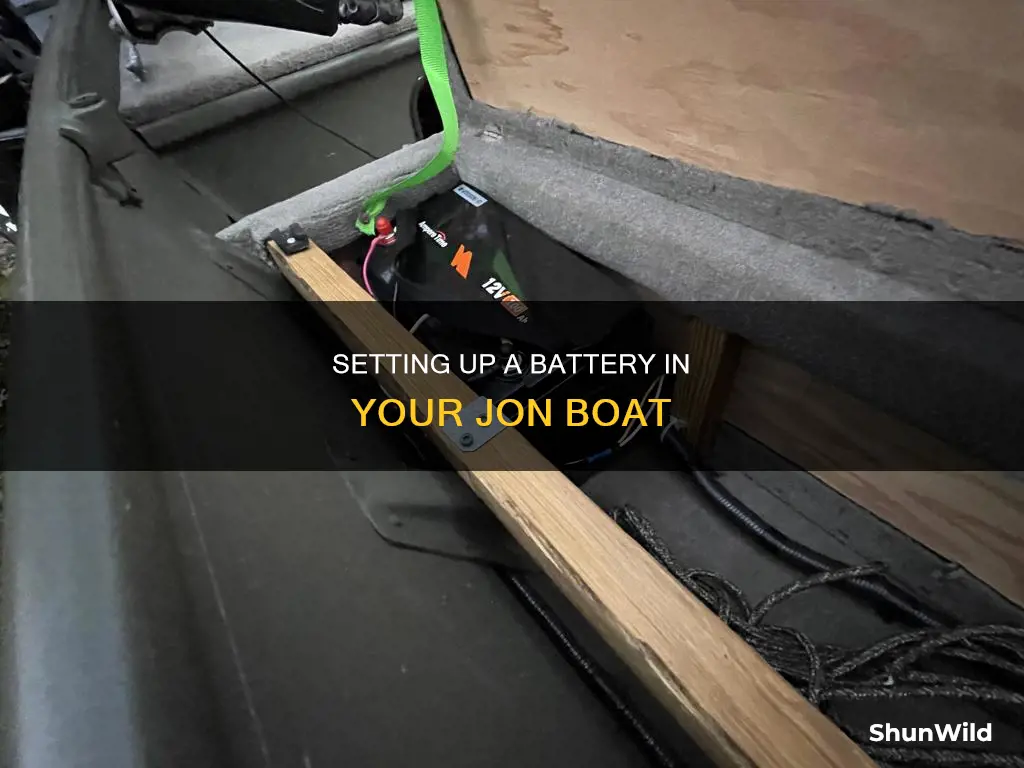 how to set a battery up in a jon boat