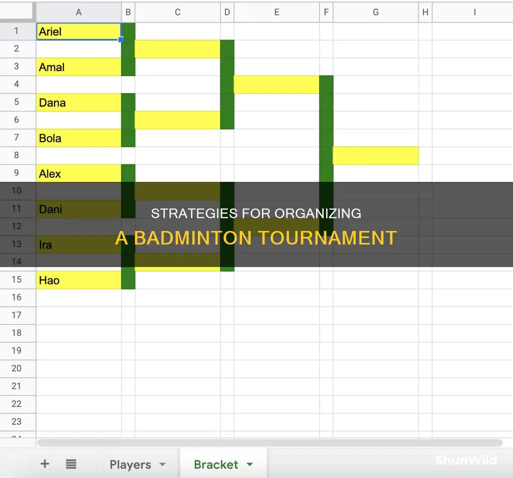 how to set up a badminton tournament