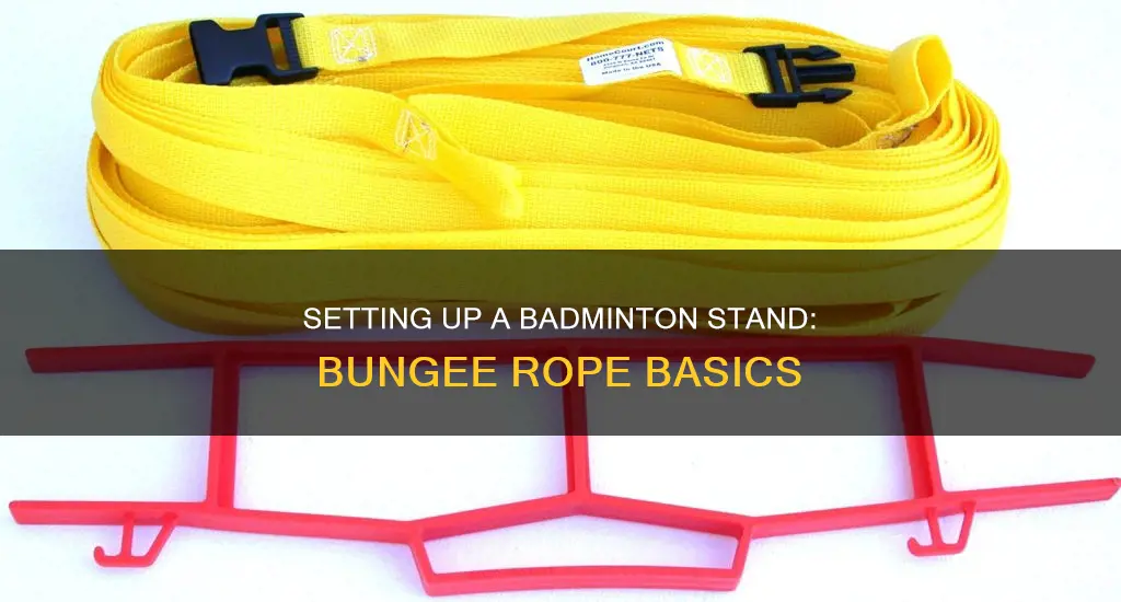 how to set up bungee rope in a badminton stand
