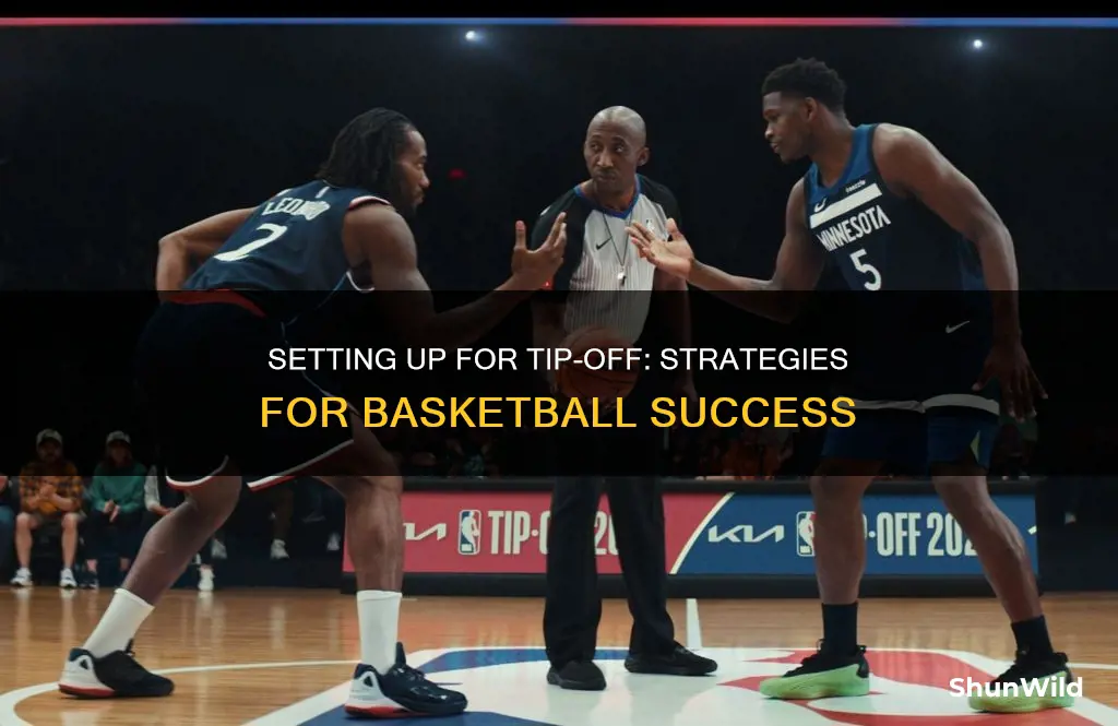 how to set up for tip off in basketball