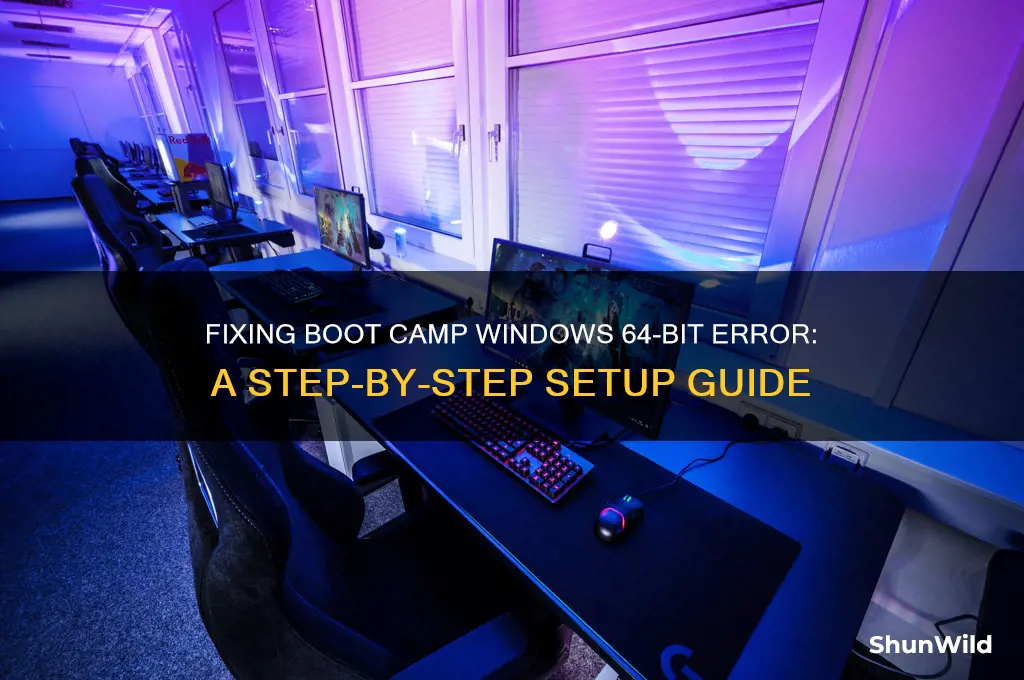 how to setup boot camp without windows 64 bit error