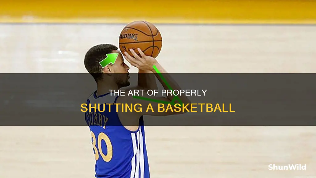 how to shut a basketball corecly