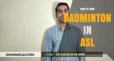 Badminton Signs in ASL: A Beginner's Guide