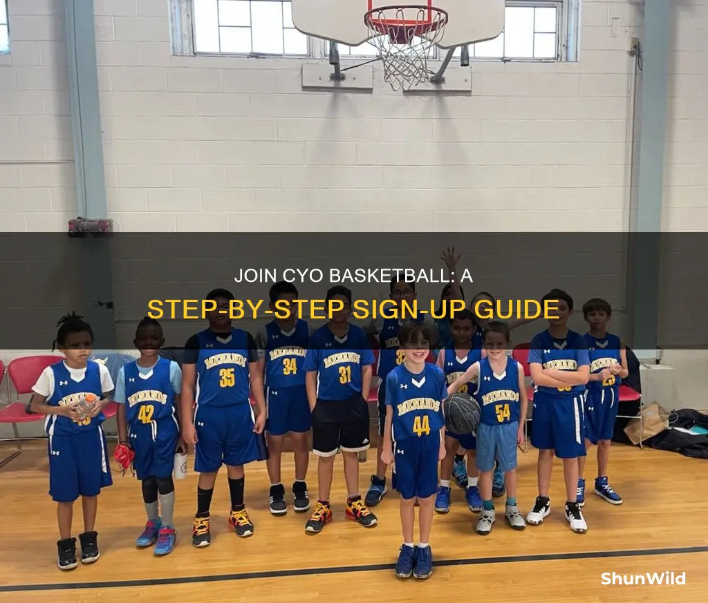 how to sign up for cyo basketball