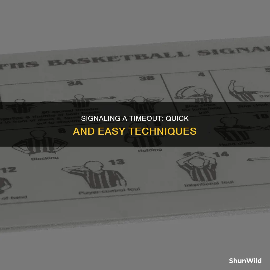 how to signal timeout basketball