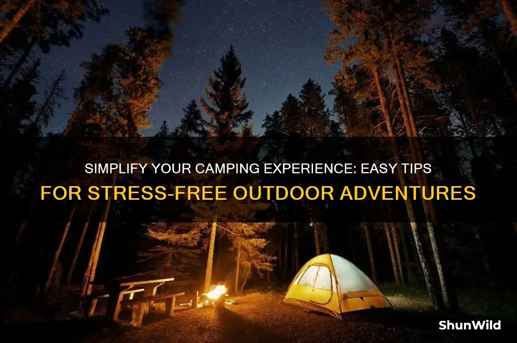 how to simplify camping