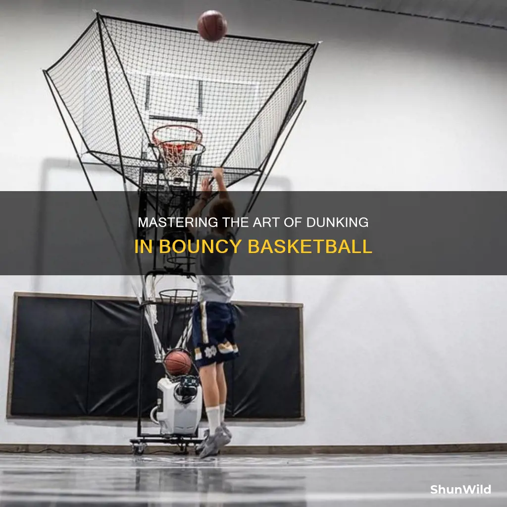 how to slam dunk in bouncy basketball